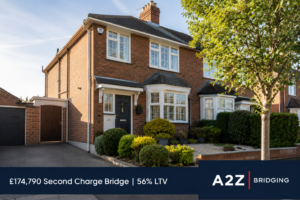 Second charge bridging loan secured against a residential house in Bedford at 56% LTV