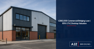 Commercial unit in Dover funded by a £260,000 commercial bridging loan at 65% LTV, agreed on a desktop valuation